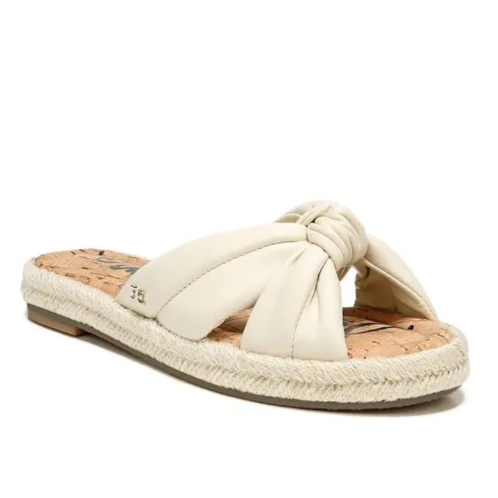 Sam Edelman Abbene Leather Espadrille Slide Sandals
